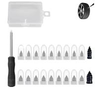 2 Sizes Tire Repair Rubber Nail Kit, 20/40/60/100 PCS Upgraded Vacuum Tire Repair Screws, Plugs Screw Type Fast Self-Service Tool with Screwdriver (Black,40pcs,Tartán)
