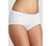 2 Slips De Mujer Sloggi Basic Midi Algodón Elástico Blanco Sin Estampado