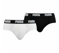2 Slips Hombre Puma Clásico Algodón Elástico Externo Con Logo Negro/Blanco