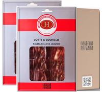 2 Sobres de Paleta de Jabugo 100% Bellota - Envio 24 - Cortada a Cuchillo - Sanchez Martín - Selección Cosecha Privada - Envío 24 h - Vitola Negra 100% Bellota Ibérica Huelva - (2 Sobres, Paleta)