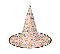 2 sombreros de bruja de Halloween Corgi de tamaño pequeño para mujer, de ala ancha, plegable, puntiaguda, para fiesta de Halloween