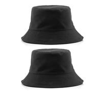 2 Sombreros De Pescador, Sombreros Para El Sol Simples Y Modernos, Sombreros De Cubo De Viaje Plegables, Sombreros De Ocio Diario, Productos De Protección Solar Para Exteriores (Negro).