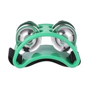 2 Sonajas de Pie, Instrumento Percusión for Niños, Pandereta Única for Actuaciones en Escenario, Sonido Agitación Para MúSicos(Green)