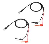 2 Sonda de Osciloscopio Probador de Tensión de Prueba BNC A BNC Cable de Prueba de Osciloscopio