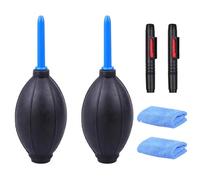 2 sopladores de aire con cepillo suave, bomba de aire manual de goma, soplador de polvo, limpiador de polvo para cámara, microscopios, telescopios, oculares, guitarras, filtros, teclados, registros,