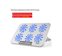 -2 Soporte de raffreddamento Soporte para laptop Pad di raffreddamento Sei ventole Due porte USB