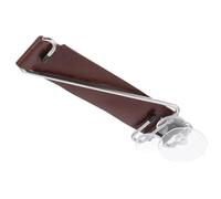 2. Soporte plegable para guitarra con correa de cuero ajustable y base de succión antideslizante para tocar de forma segura, correa de cuero para guitarra