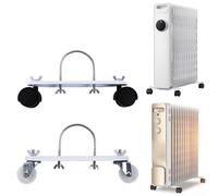 2 soportes ajustables para calentadores eléctricos y ventiladores portátiles, soporte resistente para modelos de torre, fácil movilidad y estabilidad (negro)