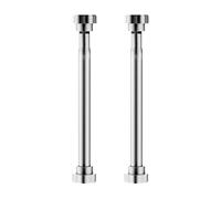 2 soportes ajustables para fregadero de 40-50 cm, patas de soporte de acero inoxidable para cocina o baño, instalación sin taladros, color plateado