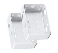 2 soportes blancos para cortinas venecianas diseñados para un apoyo seguro y fiable