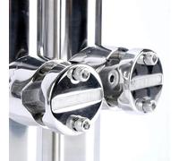 2 soportes de acero inoxidable para caña de pescar para barco, yate, para rendimiento de grado marino de 18 mm a 26 mm
