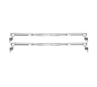 2 soportes de acero inoxidable para fregadero de cocina con barra de apoyo y juntas anticaídas, para lavabos grandes de 51 a 100 cm