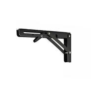 2 soportes de almacenamiento triangulares plegables for colgar en la pared, for herramientas carpintería, incluye accesorios Soporte Estante Plegable(2PCS Black 8 inch)