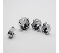 2 soportes de barra de armario de aleación de zinc para armario y cortina de ducha, adecuado para varillas planas y redondas (25 mm)
