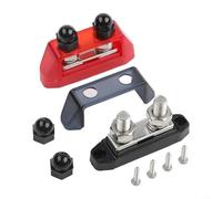 2 soportes de bloque de distribución de energía M10 de doble perno 12-48 V CC 100 A corriente máxima para un cableado de circuito eléctrico seguro y eficiente