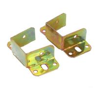 2 soportes de conexión en forma de U con fijaciones para soporte central, componentes metálicos para una conexión fuerte del marco de la cama (40 mm)