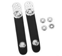 2 soportes de correa de fuelle de acordeón con 4 hebillas, cierre ajustable de piel sintética, se adapta a acordeones de bajo, negro, ideal para actuaciones en escenario y práctica (7,8 cm)