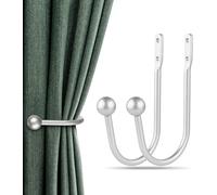 2 Soportes de Cortina, alzapaños para Cortinas, Soportes de Pared para Cortinas, Ganchos Retro para Ventana, decoración del hogar