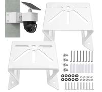 2 Soportes de Esquina para Cámara Vigilancia Eufy SoloCam S340/E30/E42 | Soporte mural angular de acero inoxidable | Visión hasta 270° | Para cámara PTZ, CCTV y panel solar | Interior/exterior