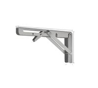 2 soportes de estante plegables acero inoxidable alta resistencia, bisagras mesa en forma L for montaje pared for banco y con tornillos(2pc stainless 16inch)