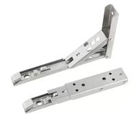 2 soportes de estante plegables negros 8" a 14", resistentes, blancos, for mesas trabajo, caravanas y vehículos, ahorrando espacio para Cocina Libros Estante(10 Inch White)