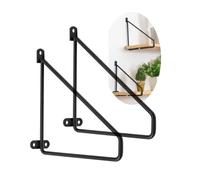 2 soportes de estante triangulares for tabique de pared, tableros de andamio de acero macizo, soporte fijo for estante de trípode, soportes de ángulo flotantes for estante de mesa de banco.(I,30cm)