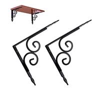 2 soportes de estantería resistentes de 10 x 14 cm, soportes de ángulo recto, soportes decorativos de pared, soportes flotantes for mesas, estanterías y muebles de madera.(I,19x24cm/7.5*9.4in)