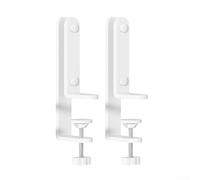 2 soportes de exhibición de mesa de tablero de clavijas, soporte de tablero de clavijas de acero en forma de T con fijación de abrazadera para fácil montaje, moderno para oficina en casa (blanco)