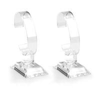 2 soportes de exhibición transparentes para relojes de muñeca, joyas, pulseras, expositores de tiendas, expositores elásticos