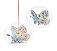 2 soportes de incienso acrílico con forma especial de mariposa 5D (A