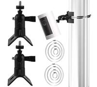 2 soportes de mástil, soporte universal para cámara Eufy Cam/Arlo/Wyze, soporte ajustable para cámara interior y exterior, soporte de mástil para cámara de vigilancia, color negro