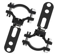 2 soportes de montaje de barra de luz soporte de sujeción de tubo auxiliar para moto Scooter Pit Bike ATV horquilla delantera parachoques barra de rodillo soporte de techo (negro)