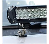 2 soportes de montaje de luz LED para capó, ángulo ajustable, soporte de luz de trabajo, amortiguador de golpes, junta antiarañazos para la mayoría de los coches (plata, 2 unidades)