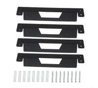 2 soportes de montaje de metal negro para ToughBuilt para sistema de almacenamiento Stacktech, caja de herramientas, banco de trabajo de pared para soporte de hierro resistente, kit con tornillos para