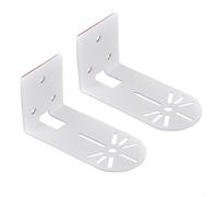 2 soportes de montaje en pared para cámara sin taladrar para inclinar el anillo en interiores, soporte de acero resistente blanco de 3.6 x 1.8 pulgadas