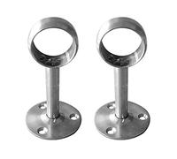 2 soportes de montaje en techo para barra de armario, soporte de extremo para colgar en el techo, para cortinas, tubos, armarios, soportes de cortina de montaje en techo