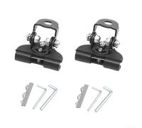 2 soportes de montaje para barra de luz LED, soporte para focos de capó para coche, SUV, camión con base de expansión y clip de puerta de rejilla, negro plateado (negro)