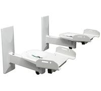 2 Soportes de Pared para Altavoces - Capacidad de Carga de hasta 12 kg - Soporte de Altavoz para Altavoces de Audio - Giratorio basculante - Soporte de Pared Ajustable Blanco Modelo: BH5W