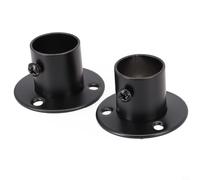 2 soportes de riel de armario con brida para barra de varilla de acero inoxidable para colgar ropa (22 mm)