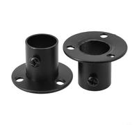 2 soportes de soporte de extremo de riel de armario con diseño de brida para varillas de acero inoxidable utilizadas en sistemas de almacenamiento de ropa y organización de toallas (19 mm)