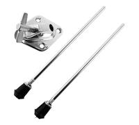 2 soportes de soporte de tambor, soporte de metal para patas de tambor, patas de tambor antideslizantes, soportes de pie de tambor, patas de metal para bombo, accesorios de kit de batería, para kit de