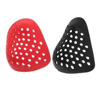 2 soportes faciales 3D de silicona negra para | Espaciador interior para cascos y pasamontañas, reduce el contacto con el rostro, mejora la ventilación, color rojo