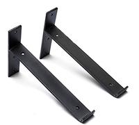 2 soportes flotantes for estantes, color negro, soportes for estantes for colgar en la pared, con accesorios de metal reforzados, soporte for estantes industriales de metal profesional/650(H 200XL150