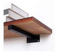 2 soportes for estante, 35 cm/14 pulgadas, soporte for industrial rústico montado en la pared, estantería flotante cuadrada, tablero de andamio hierro metálico(20cm/7.9in)