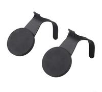 2 soportes magnéticos de acero inoxidable para herramientas de café con goma resistente a los arañazos e imán fuerte para una colocación estable y segura de asas de espresso (negro)