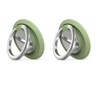 2 soportes magnéticos para anillo de teléfono móvil, soporte magnético para coche, disponible en 360°, bucle ajustable para teléfono móvil para todos los teléfonos inteligentes (verde)