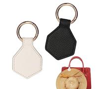 2 soportes magnéticos para sombreros de viaje, de piel sintética, para colgar sombreros en bolsos, maletas y bolsas de viaje, sin marcas de clip, clip para sombreros, Blanco y negro., Sechseck