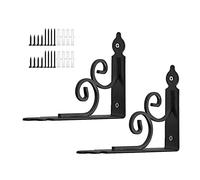 2 soportes metálicos for estanterías, soportes de pared, soportes de esquina flotantes, soportes de estantería, soportes de pared en ángulo recto, con tornillos y anclajes.(I,14x19cm/5.5*7.5in)