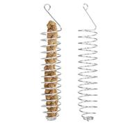 2 soportes para alimentos para pájaros, resistente a la corrosión, cesta para alimentador de loros, resistente a las mordeduras, brocheta de frutas de pájaros para loros, cacatúas, conure Love Birds