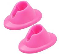 2 soportes para botellas de esmalte de gel de uñas, base antideslizante para botellas de laca de uñas, organizador estable de herramientas de arte de uñas (rosa)